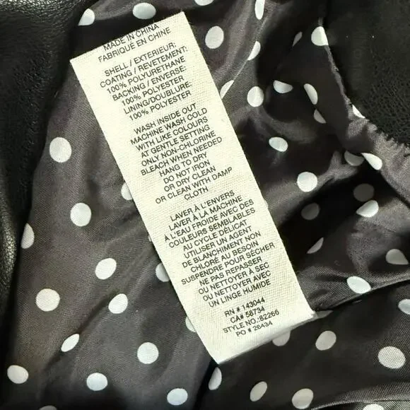 Anthropologie Avec Les Filles Faux Leather Jacket Black Size XS - Picture 9 of 13